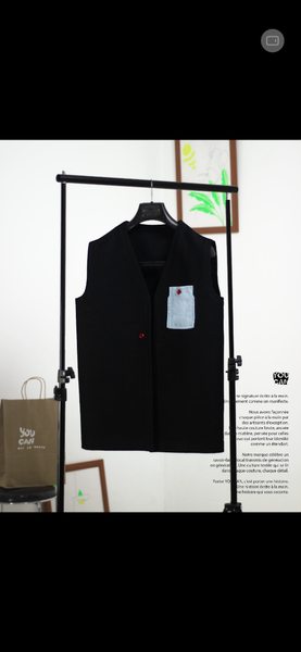 Gilet noir moderne pour hommes