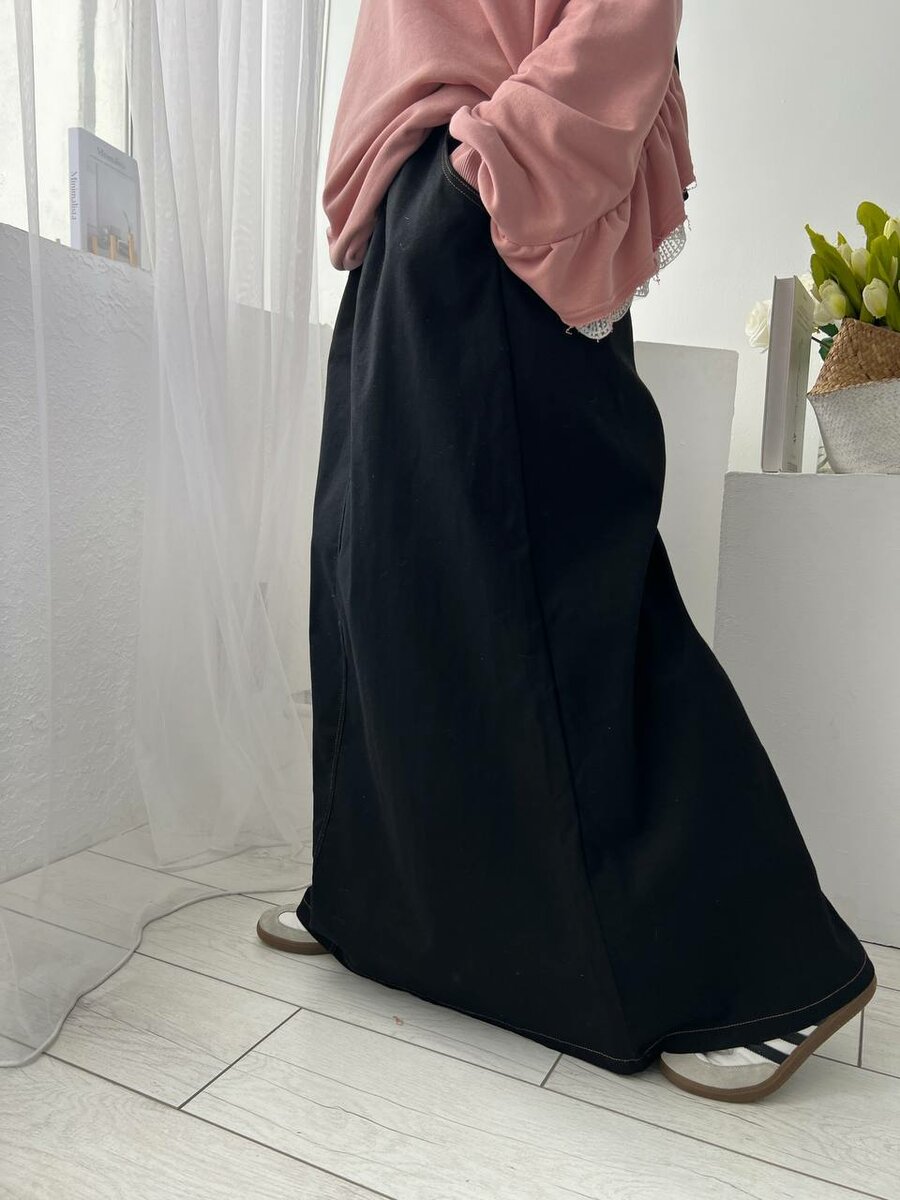 Длинная джинсовая юбка