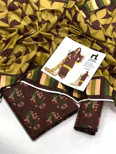 Printed lawn suit