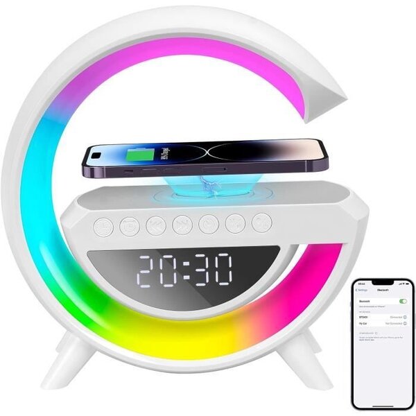 Lampe LED Chargeur Sans Fil-Radio Réveil
