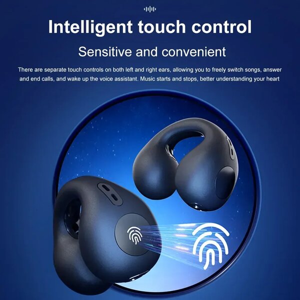 Écouteurs Bluetooth Tactiles