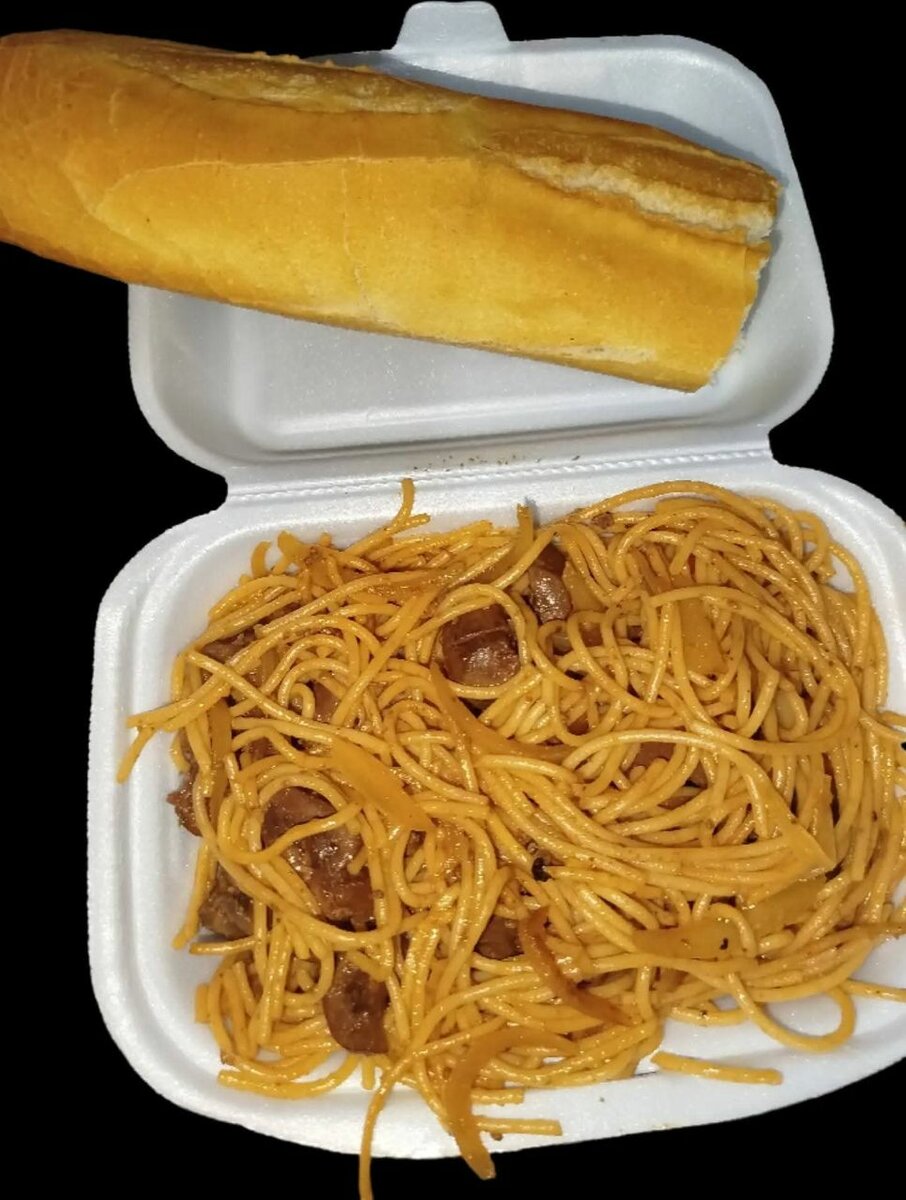 Cheps, spaghettis et pain