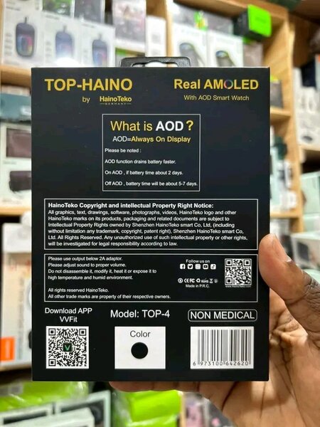 Montre intelligente AMOLED Top-Haino