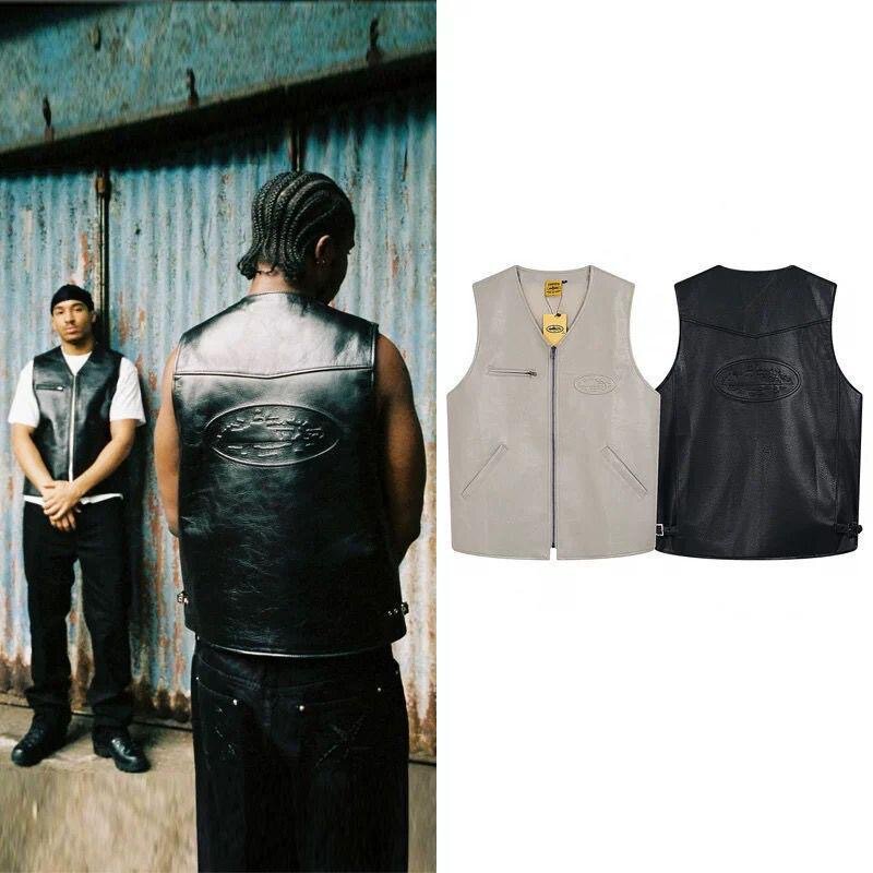 Gilet en cuir homme tendance