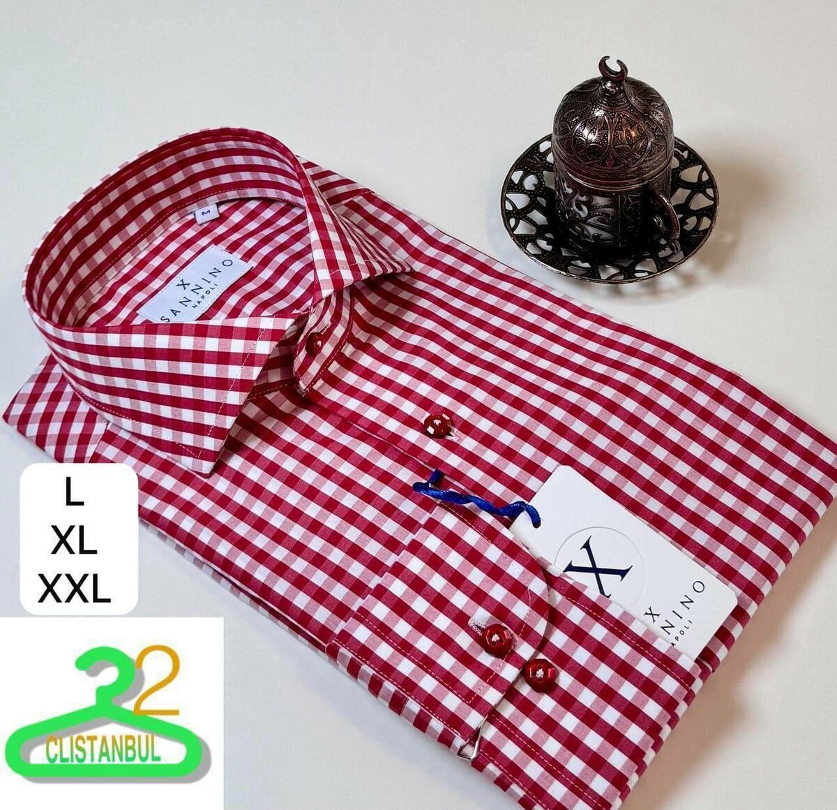 Chemise à carreaux pour hommes