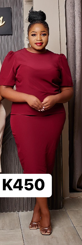 Burgundy Office Dress