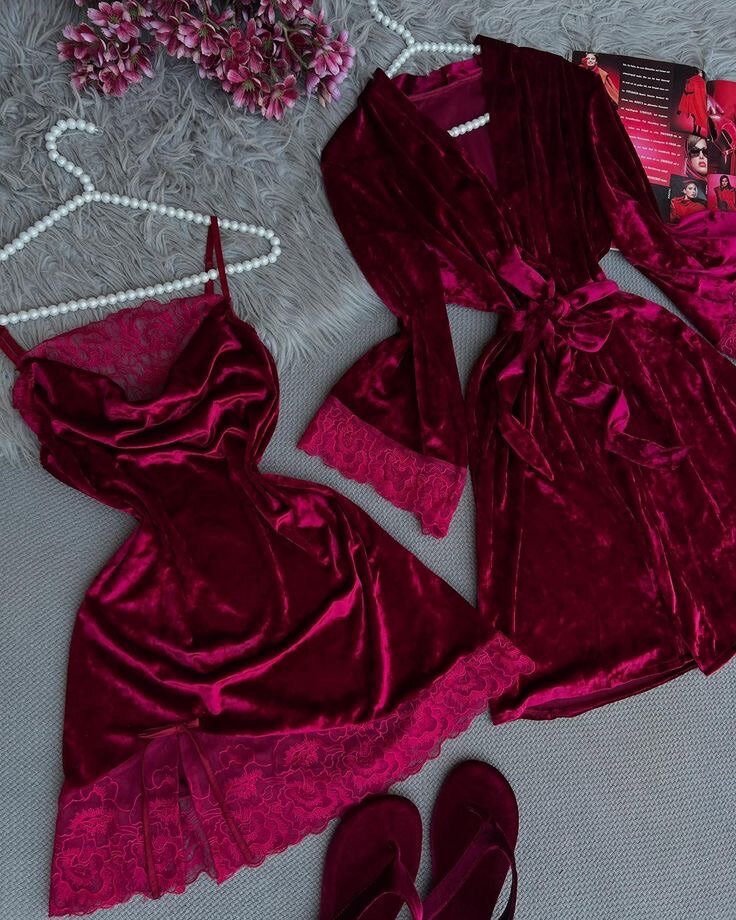 Nuisette satin imprimée glamour