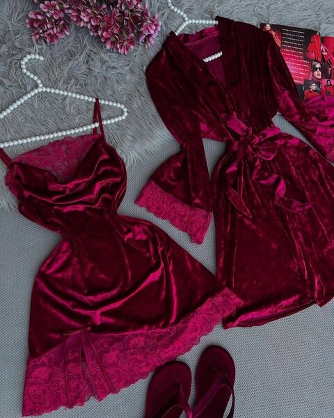 Nuisette satin imprimée glamour