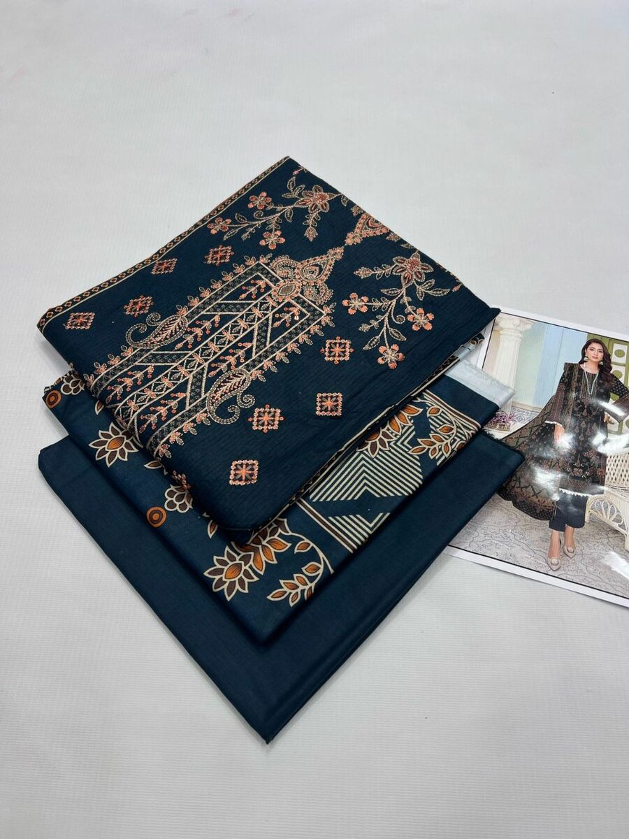 Printed lawn suit