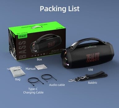 Enceinte Bluetooth ZEALOT S98