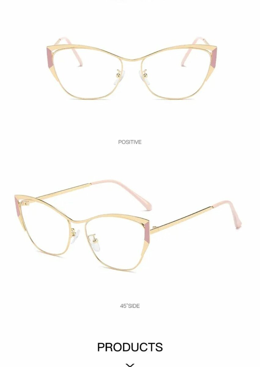Lunettes élégantes rose doré