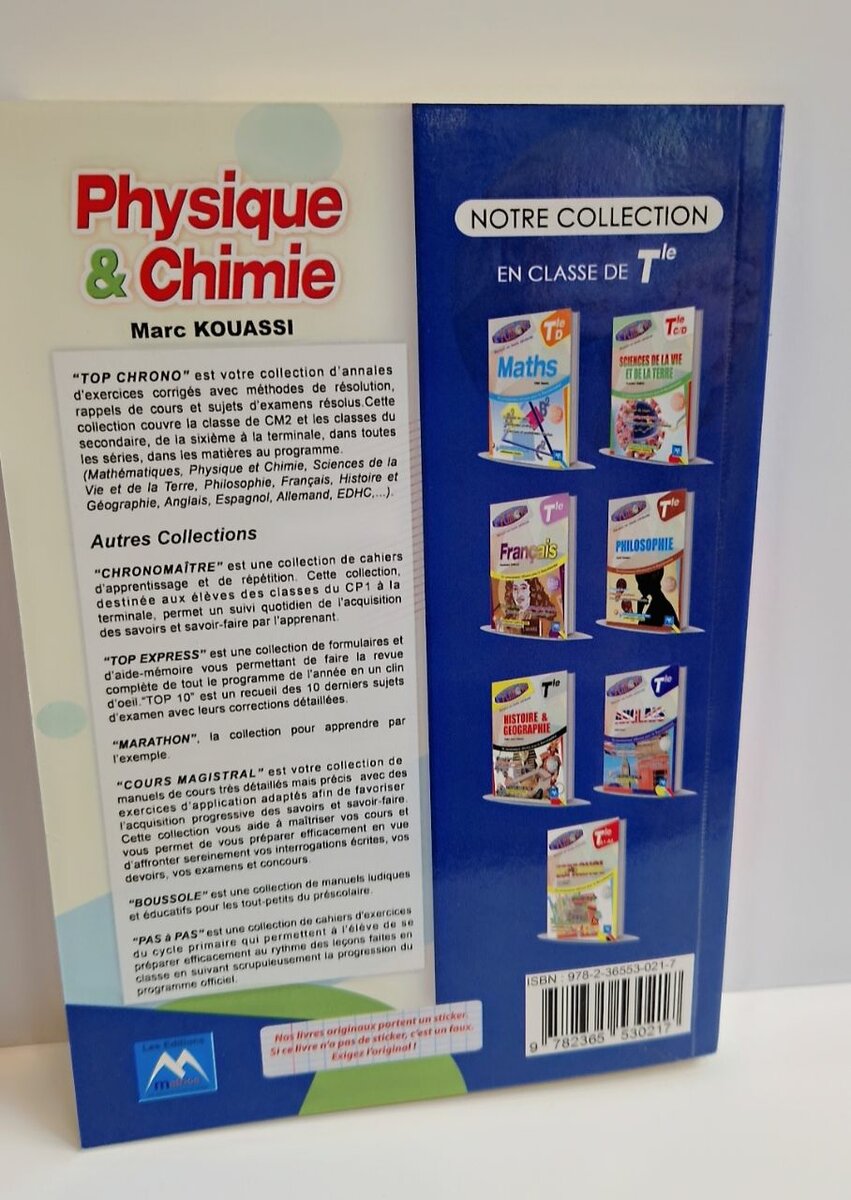 Livre Physique et Chimie Bac