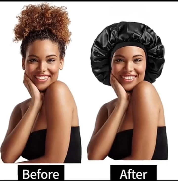 Bonnet en satin pour cheveux