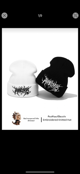 Bonnet Tricoté Brodé Mode