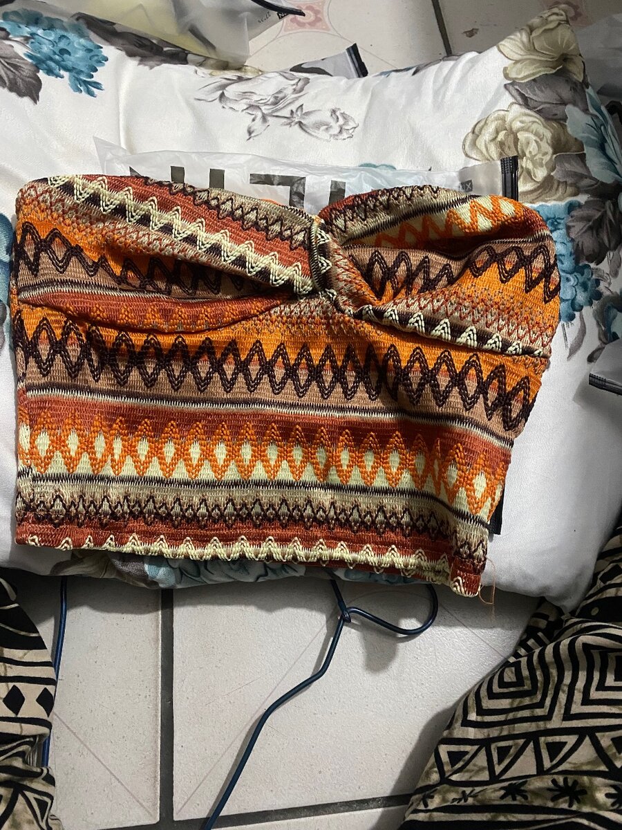 Crop top bohème élégant