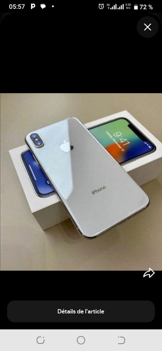 iPhone X - Argent - 64 Go