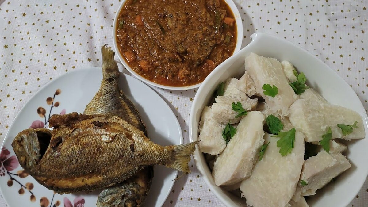 Plat de poisson et igname