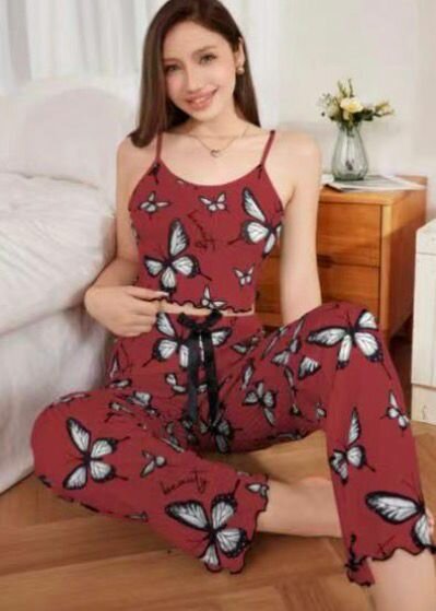 Pyjama Femme Papillons Confort