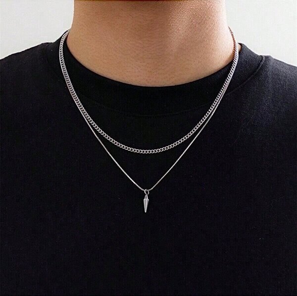 Collier superposé en argent