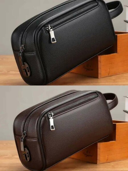 Trousse de toilette en cuir