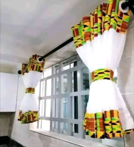chitenge kitchen curtains