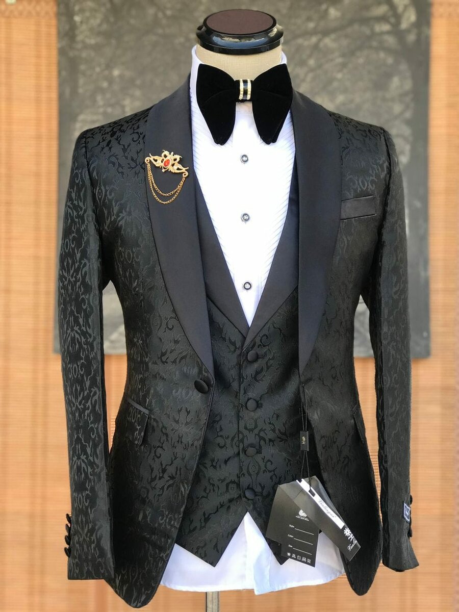 black men's suit