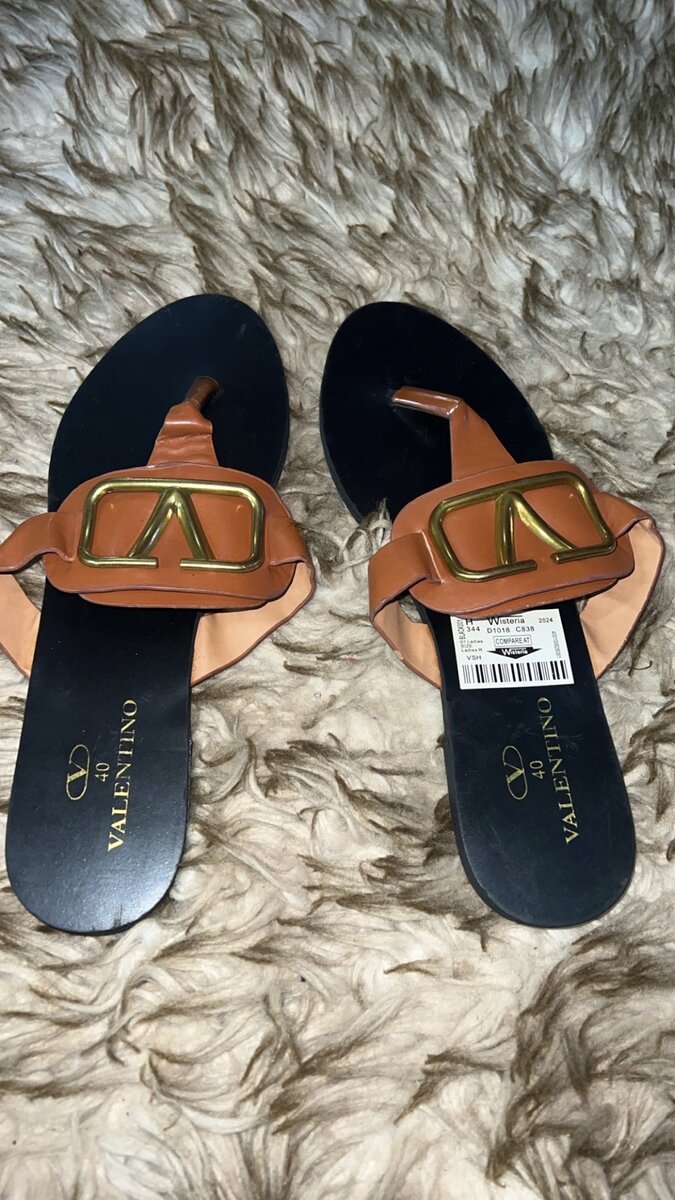 Gucci slippers and Herms slippers