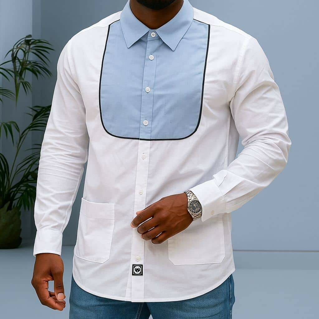 Chemise Homme Bicolore Élégante