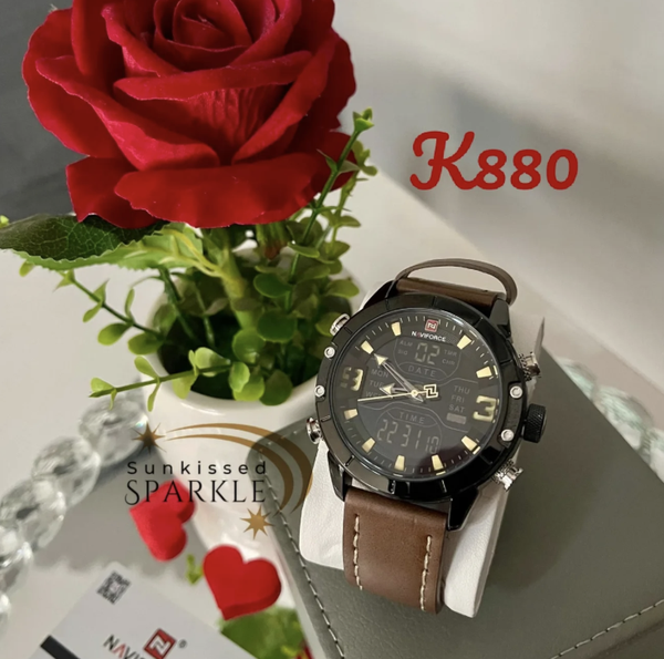 Mens watches- Stainless, Non Tarnish, Leather belts 