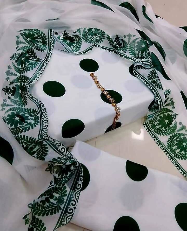 Printed lawn suit