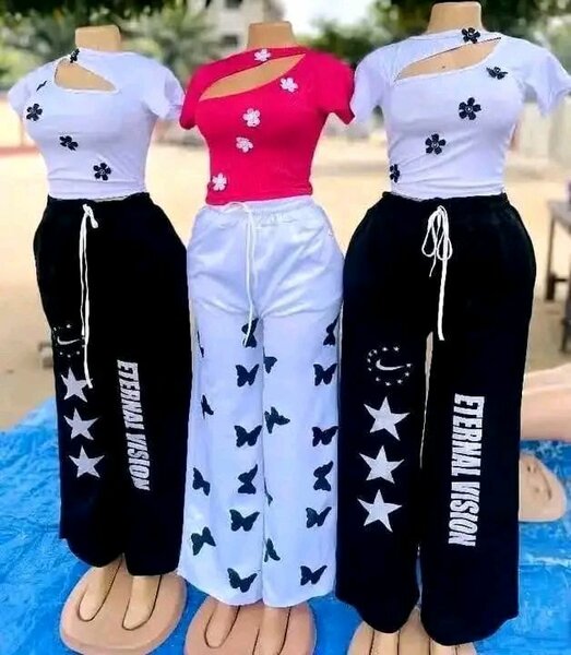 Ensemble femme : T-shirt et pantalon large