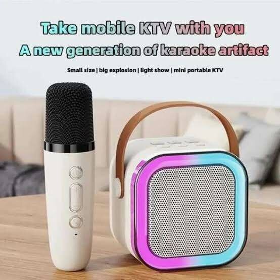 Karaoke Mic and Speaker with LED light
