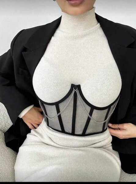 Corset en maille avec chaînes pour femmes