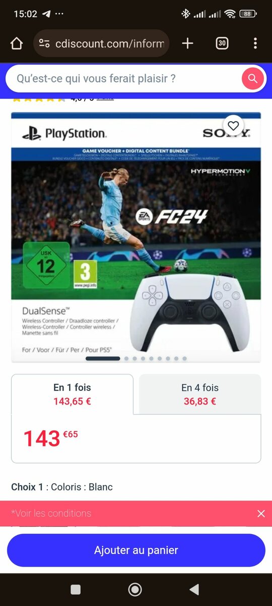 Manettes PS5 Dual Sense