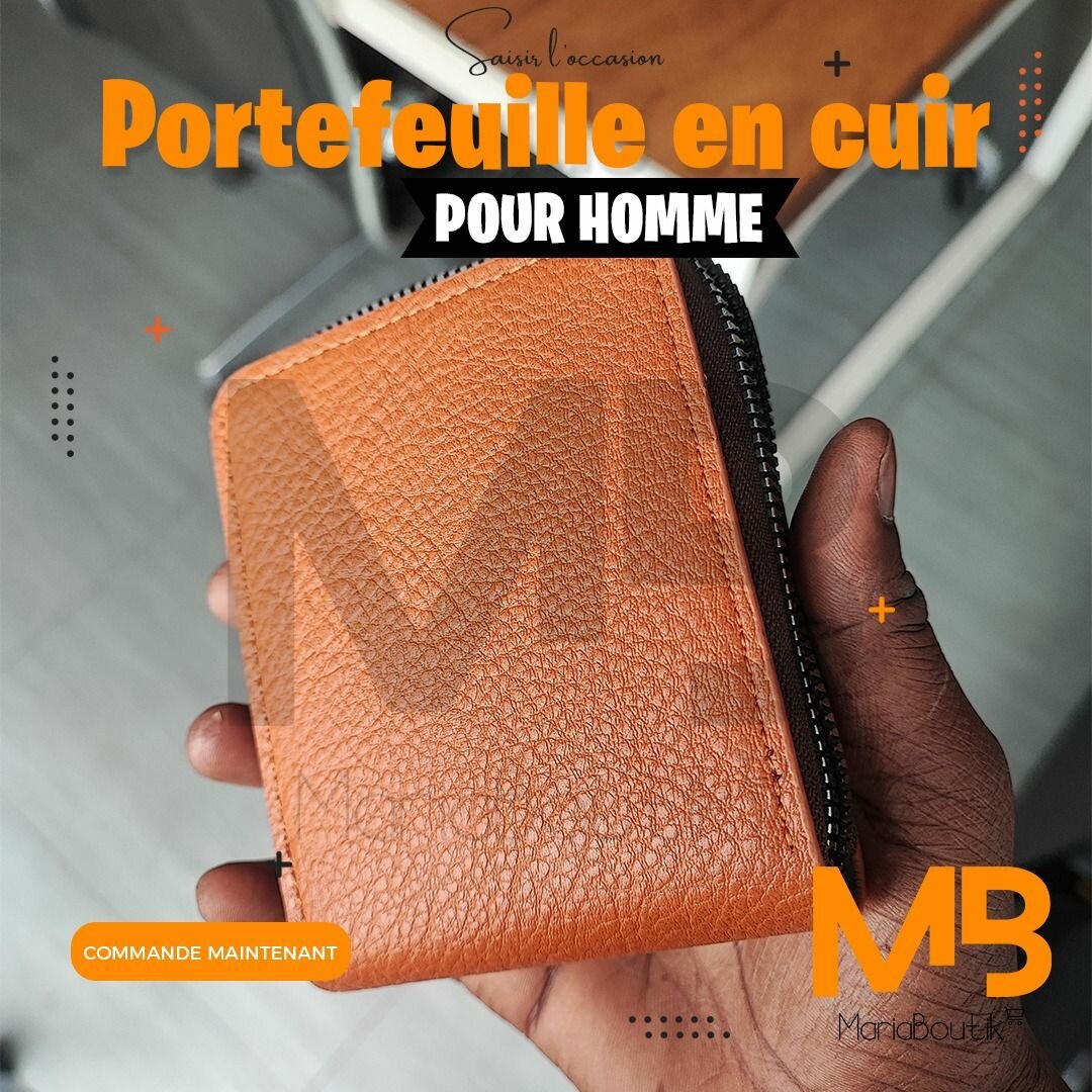 Porte-carte en cuir homme