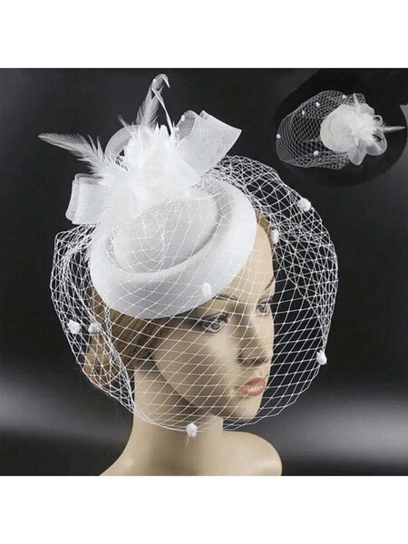 Fascinateur mariage blanc perles