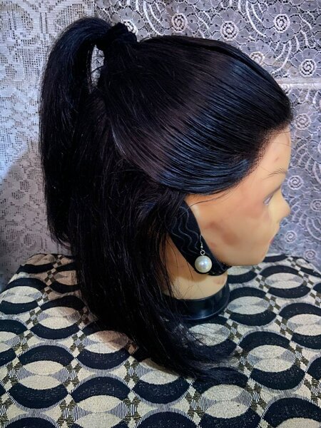 Perruque naturelle noire