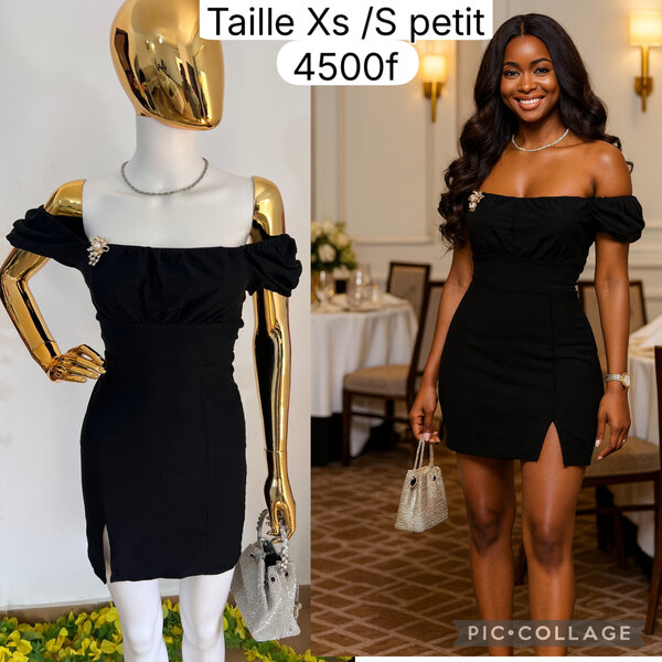 Robe élégante noire soirée