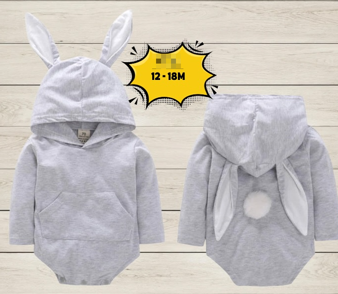 Hooded baby onesie