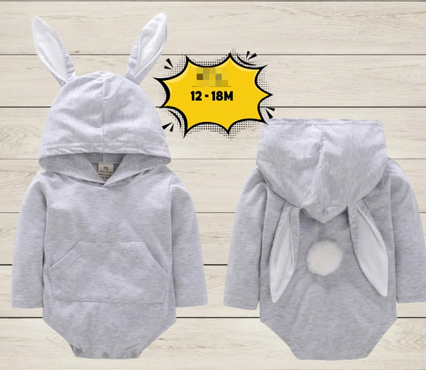 Hooded baby onesie