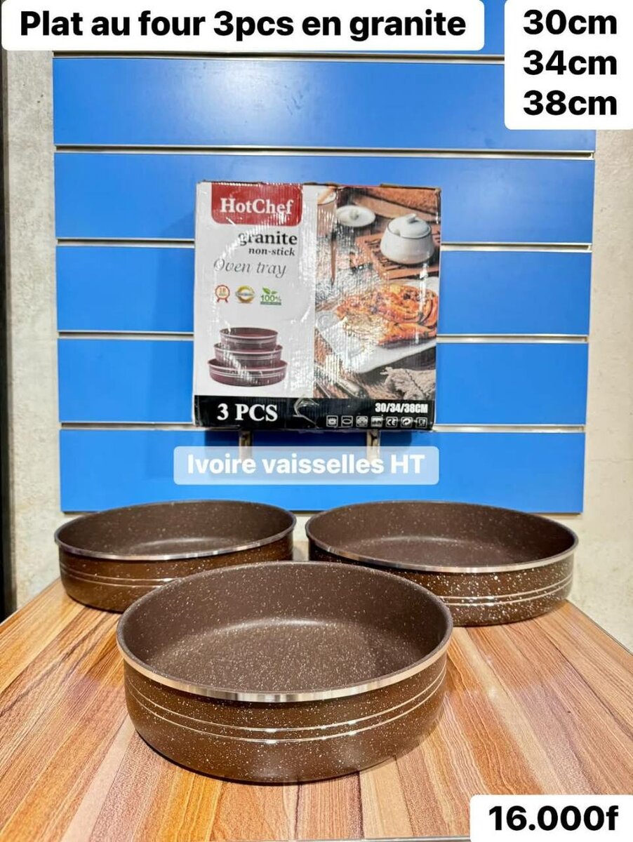 Ensemble de plats au four en granit