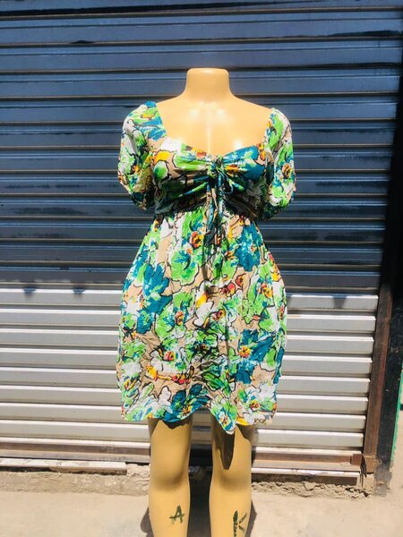 Summer short colored dress