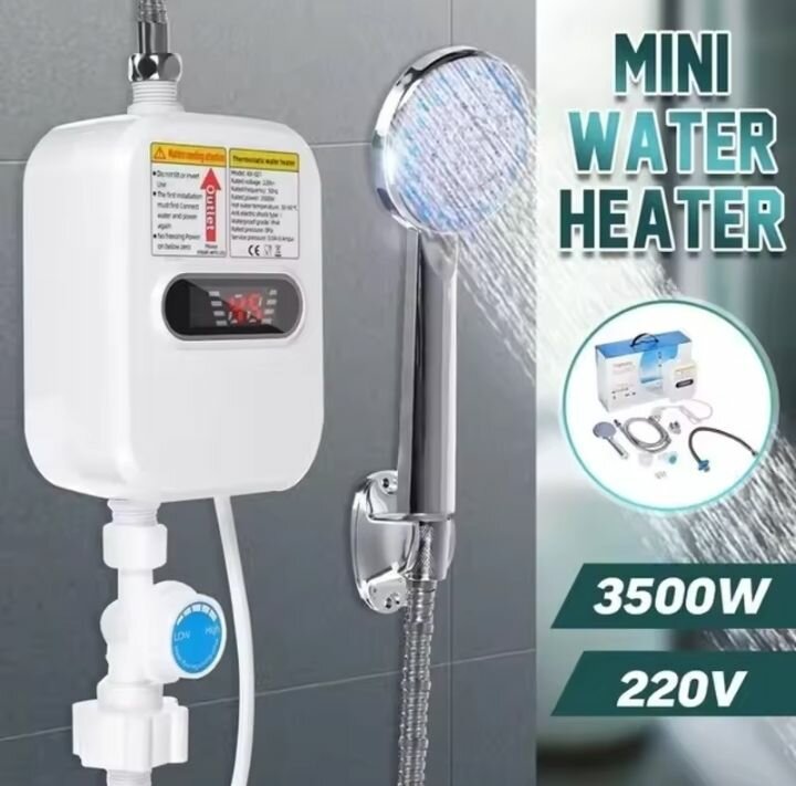 Chauffe-eau électrique instantané 3500W, chauffage rapide