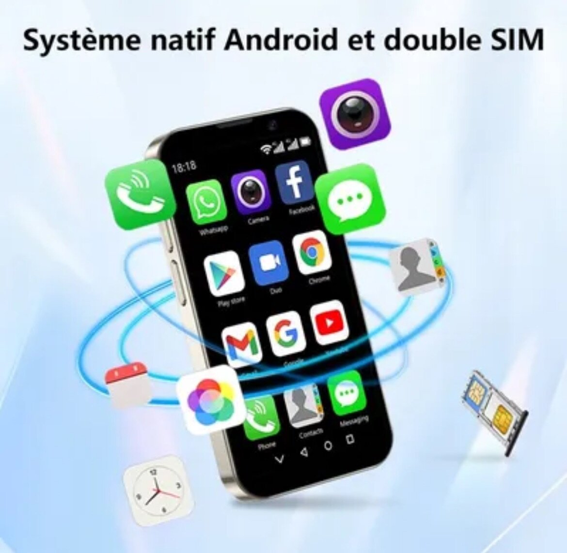 Mini Smartphone Android Dual SIM