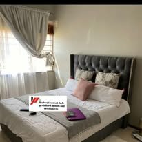 custom made bed with a high base