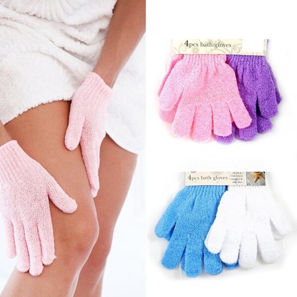 Facial sponges, cosmetics pad and exfoliating gloves