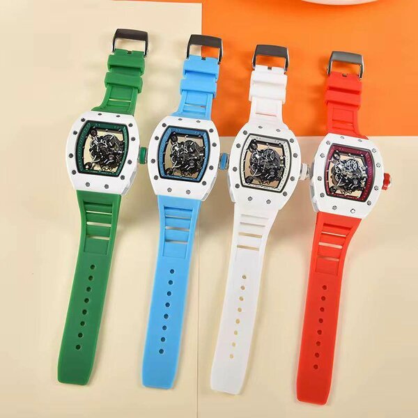 Montre mécanique squelette pour hommes