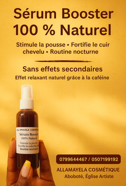 Huile Booster Cheveux 100% Naturelle