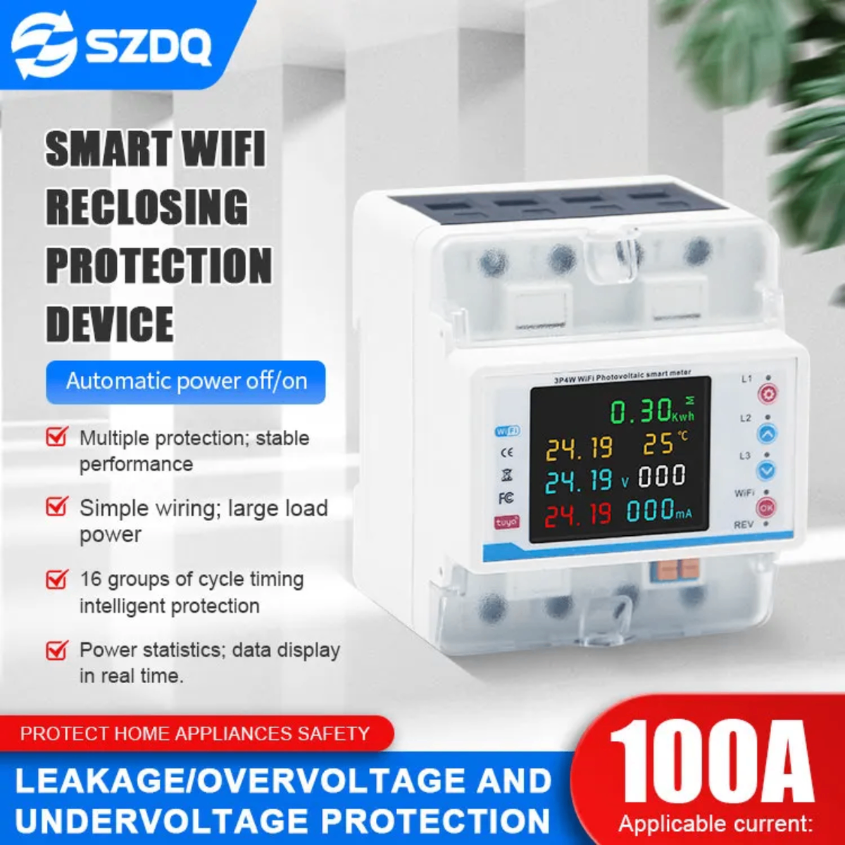 Disjoncteur intelligent SZDQ avec protection contre les surcharges