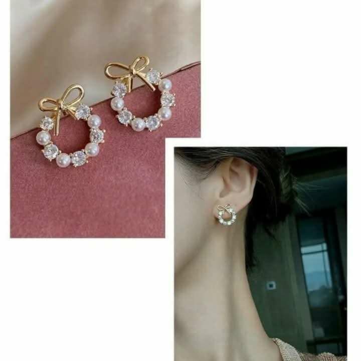 Golden Metal Earrings